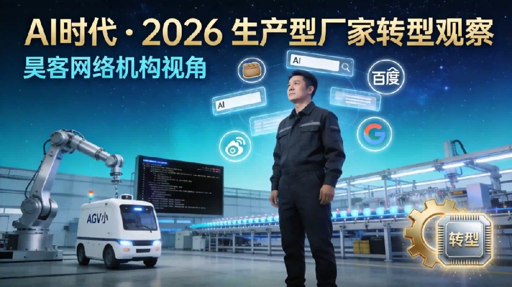 昊客网络观察 &middot; 2026 年 AI 时代下，生产型厂家的转型主路径与落地方法论